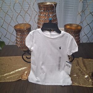*Brand NEW* Polo by Ralph Lauren White Kids Tee Toddler Girl 24M